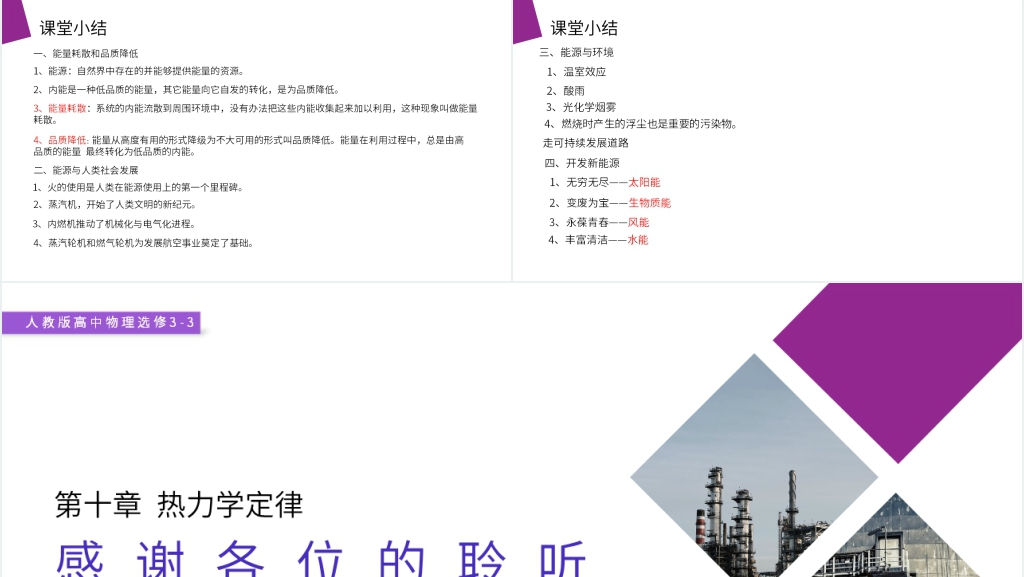 人教版高三物理选修3-3《能源和可持续发展》PPT课件 人教版高三物理选修3-3《能源和可持续发展》PPT课件