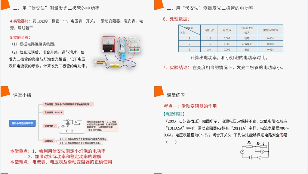 人教版九年级初三物理《测量小灯泡的电功率》PPT课件