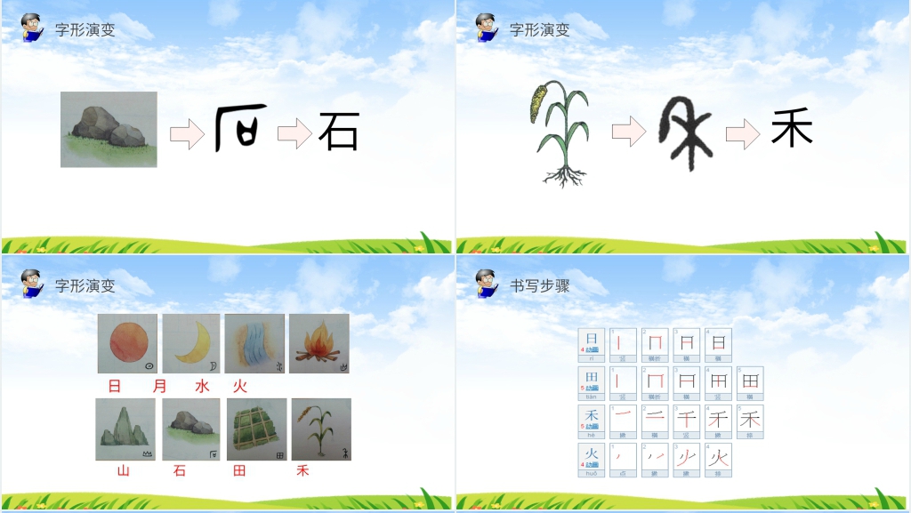 人教版一年级上册语文《识字4 日月水火》教学PPT课件 人教版一年级上册语文《识字4 日月水火》教学PPT课件