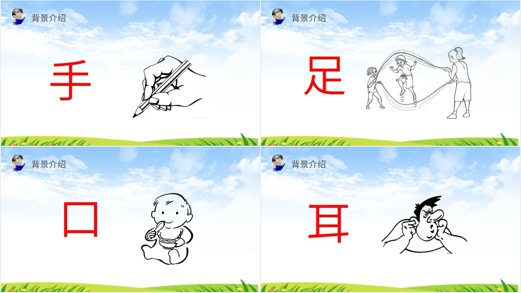 人教版一年级上册语文《识字3 口耳目》教学PPT课件 人教版一年级上册语文《识字3 口耳目》教学PPT课件