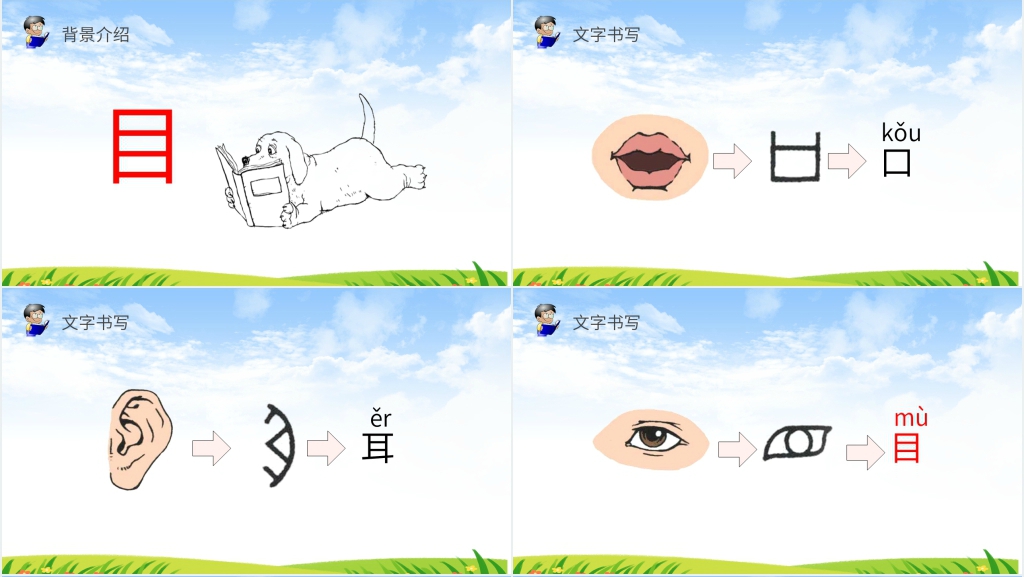 人教版一年级上册语文《识字3 口耳目》教学PPT课件 人教版一年级上册语文《识字3 口耳目》教学PPT课件