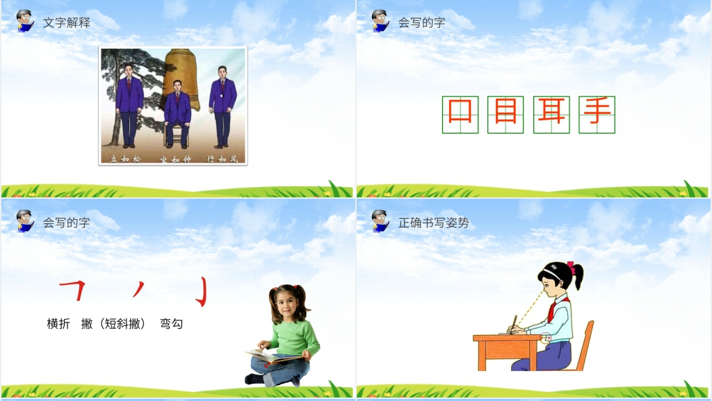 人教版一年级上册语文《识字3 口耳目》教学PPT课件 人教版一年级上册语文《识字3 口耳目》教学PPT课件