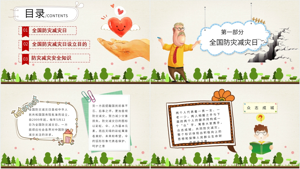 全国防灾减灾日知识内容PPT课件
