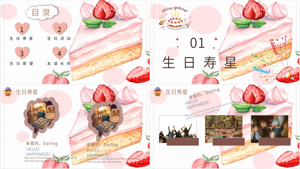 生日快乐员工相册PPT模板 生日快乐员工相册PPT模板