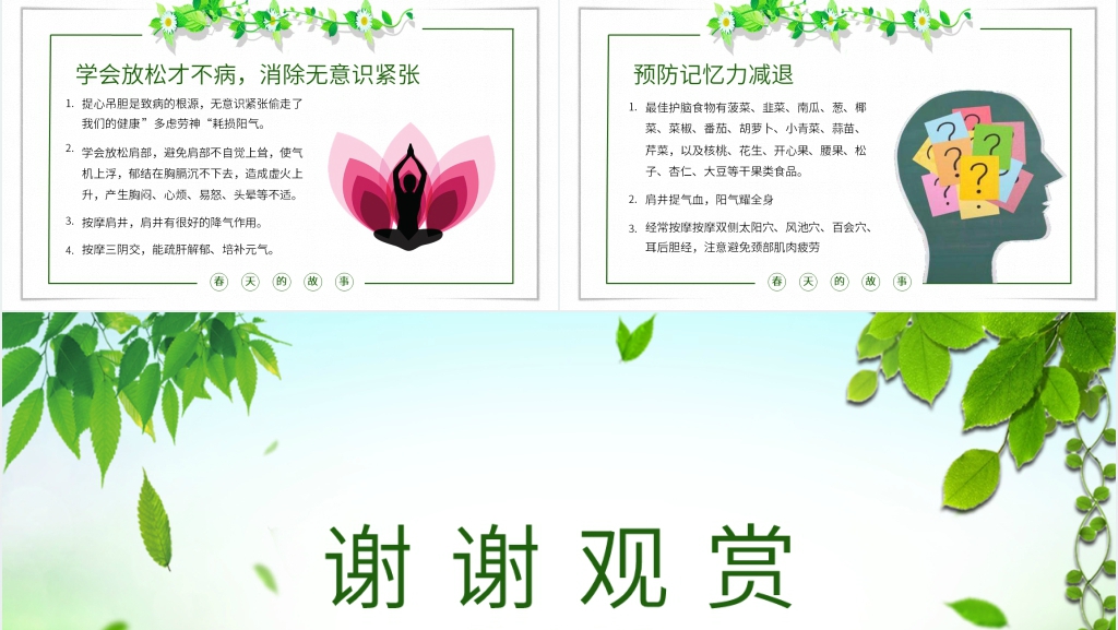 春季养生知识讲座PPT课件 春季养生知识讲座PPT课件