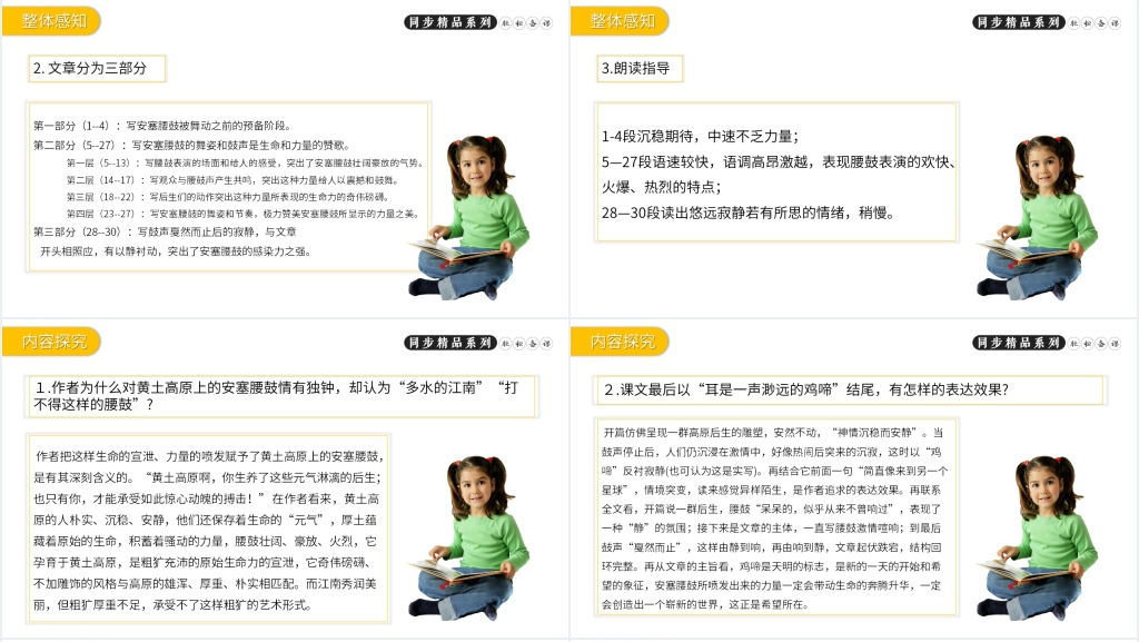 人教版八年级下册语文《安塞腰鼓》课文讲解PPT课件 人教版八年级下册语文《安塞腰鼓》课文讲解PPT课件