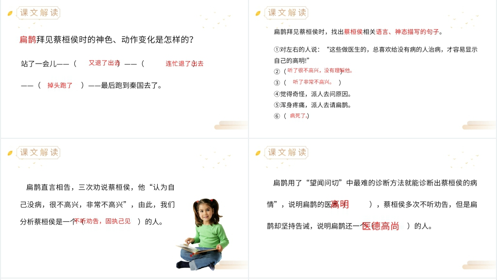 四年级扁鹊治病故事二则PPT课件 四年级扁鹊治病故事二则PPT课件