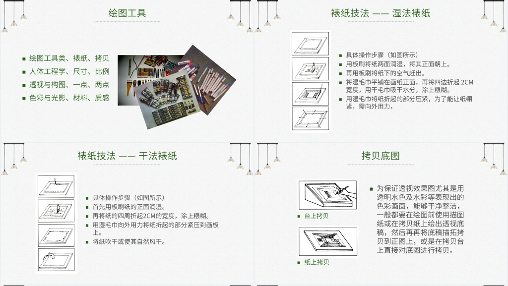 室内设计效果图表现技法PPT模板 室内设计效果图表现技法PPT模板