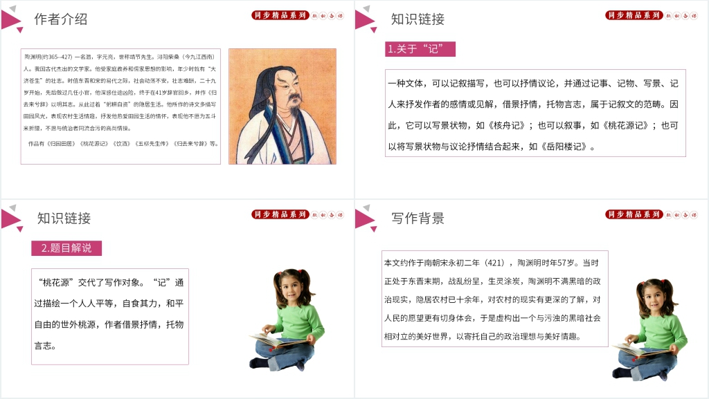 人教版八年级下册语文《桃花源记》教学PPT课件 人教版八年级下册语文《桃花源记》教学PPT课件