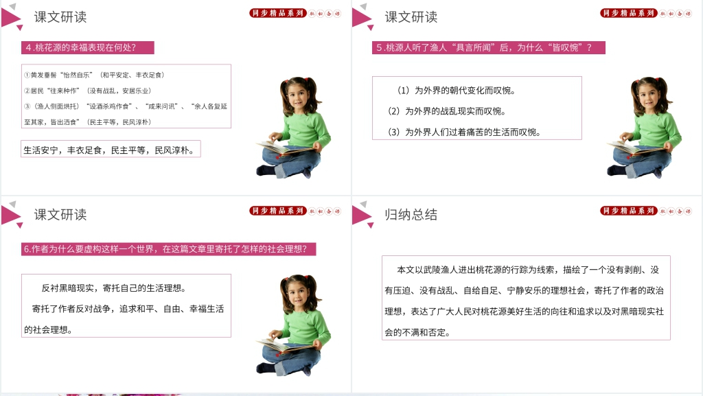 人教版八年级下册语文《桃花源记》教学PPT课件 人教版八年级下册语文《桃花源记》教学PPT课件