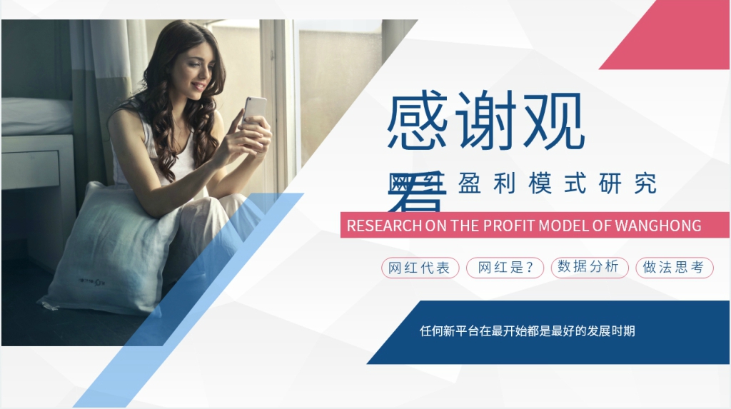 网红经济模式介绍PPT模板 网红经济模式介绍PPT模板