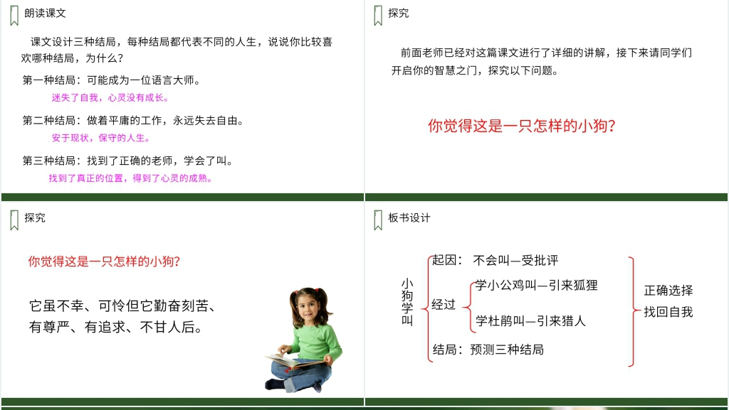 人教版三年级上册语文课文《小狗学叫》优秀PPT课件 人教版三年级上册语文课文《小狗学叫》优秀PPT课件