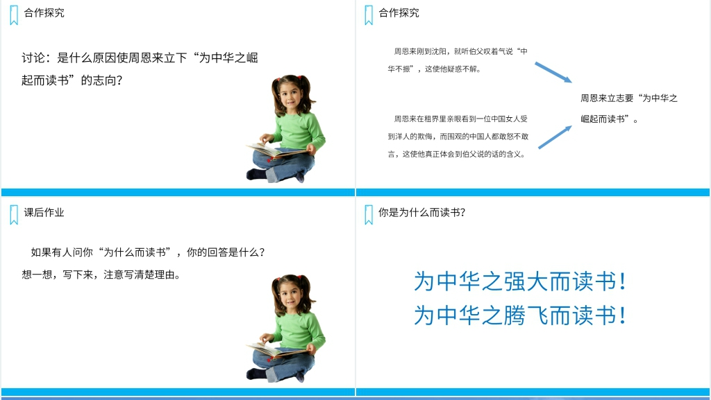 人教版四年级上册语文《为中华之崛起而读书》PPT课件 人教版四年级上册语文《为中华之崛起而读书》PPT课件