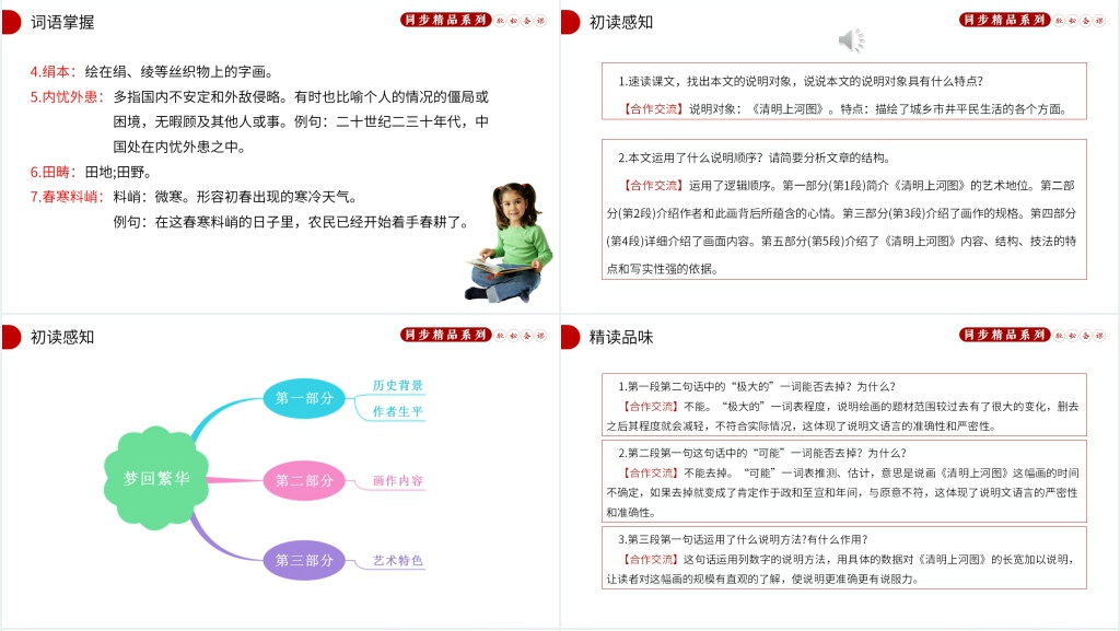 人教版八年级上册语文《梦回繁华》教案PPT课件