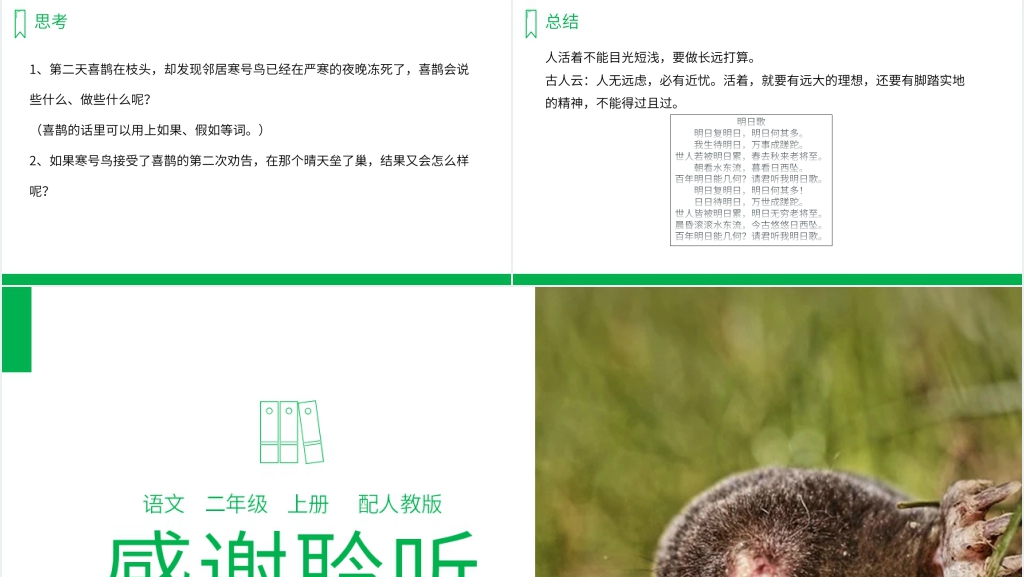 人教版二年级上册语文《寒号鸟》PPT课件 人教版二年级上册语文《寒号鸟》PPT课件