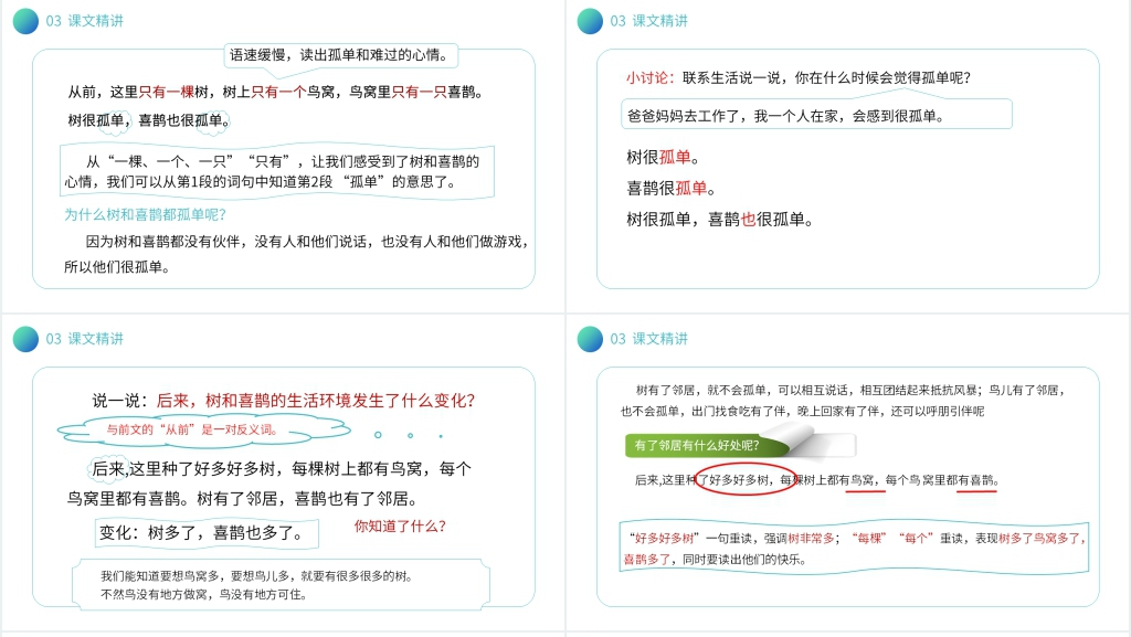 小学语文一年级下册《树和喜鹊》课文PPT课件 小学语文一年级下册《树和喜鹊》课文PPT课件