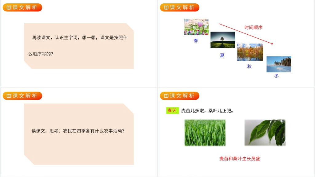 人教版二年级上册语文《田家四季歌》优秀PPT课件 人教版二年级上册语文《田家四季歌》优秀PPT课件