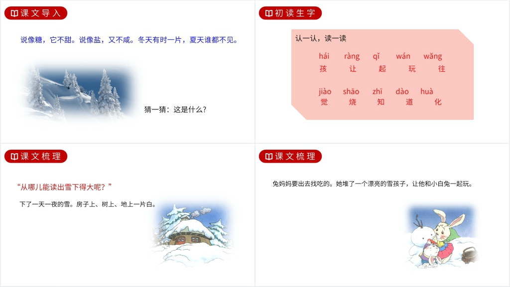 人教版二年级上册语文《雪孩子》课文PPT课件 人教版二年级上册语文《雪孩子》课文PPT课件