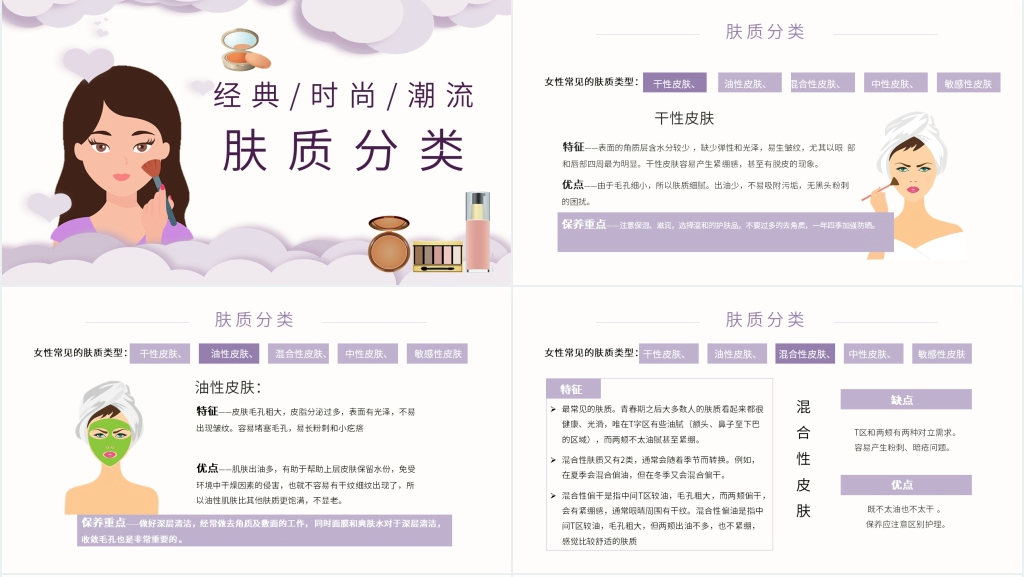 化妆培训基础教学课程PPT模板