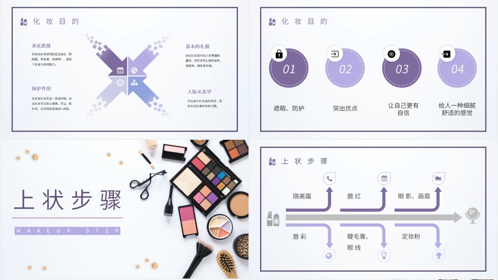 化妆技巧教程培训PPT模板 化妆技巧教程培训PPT模板