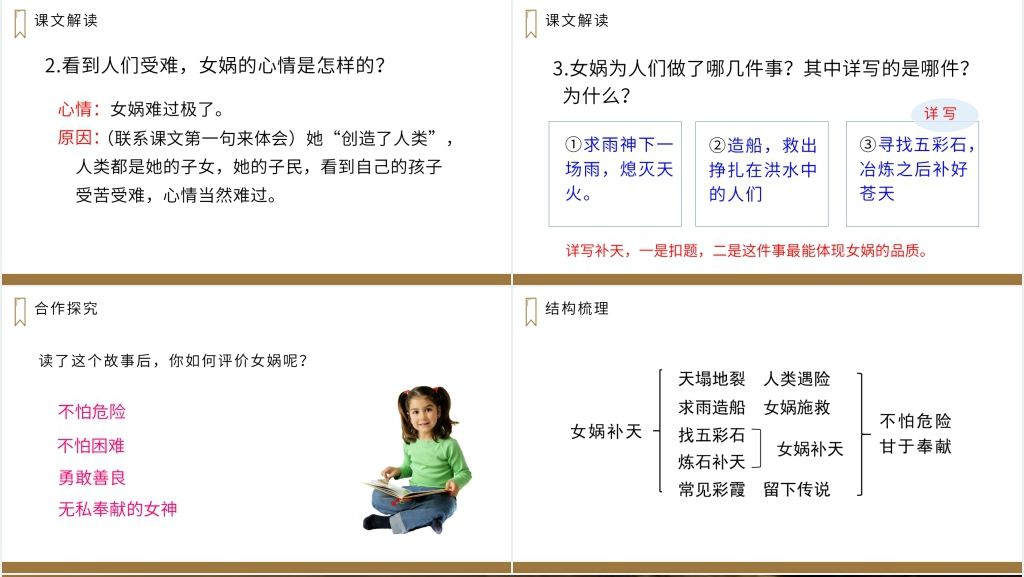 人教版四年级语文上册《女娲补天》教案PPT课件 人教版四年级语文上册《女娲补天》教案PPT课件