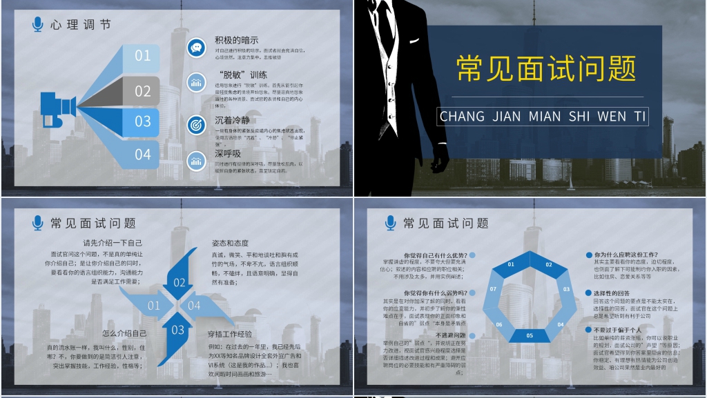 职场小白面试技巧培训PPT模板 职场小白面试技巧培训PPT模板