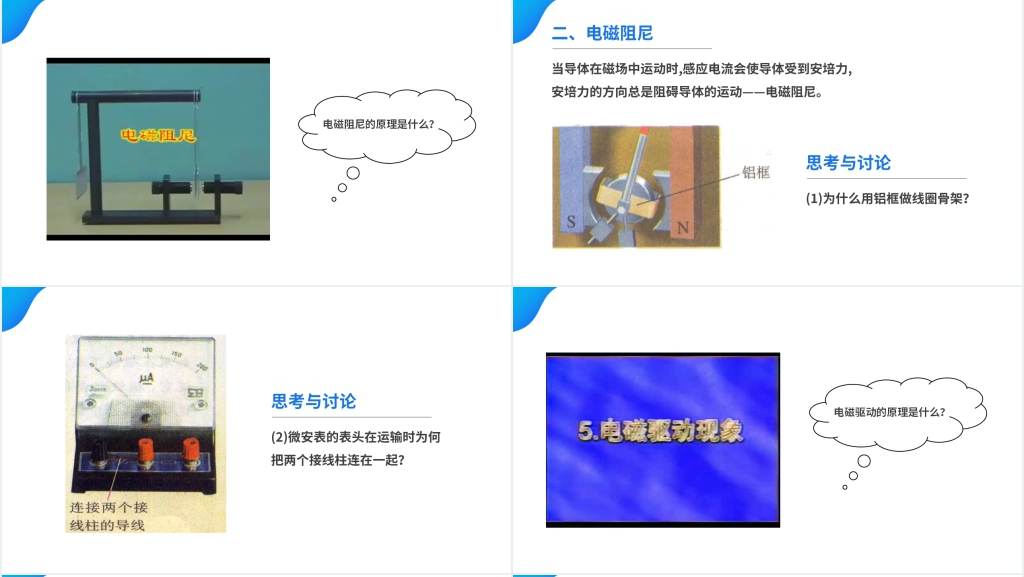 人教版高二物理选修3-2《涡流电磁阻尼和电磁驱动》PPT课件 人教版高二物理选修3-2《涡流电磁阻尼和电磁驱动》PPT课件