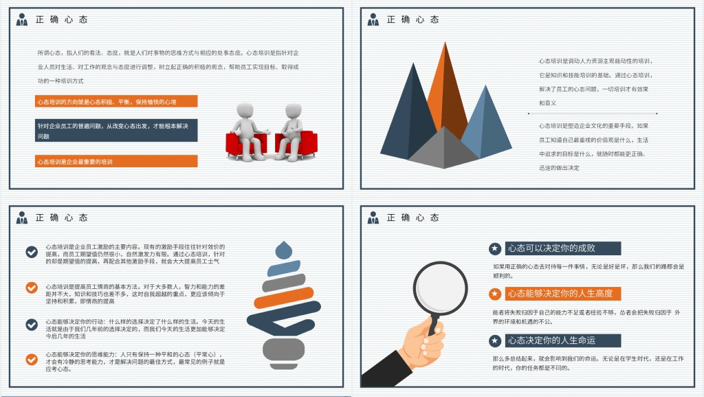 简洁中层管理者心态培训PPT模板