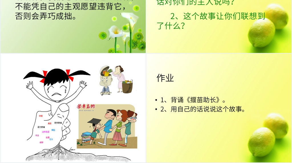 冀教版《揠苗助长》课文教案PPT课件 冀教版《揠苗助长》课文教案PPT课件