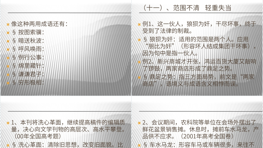 成语误用规律探寻PPT课件 成语误用规律探寻PPT课件