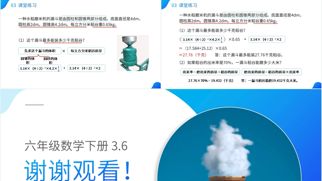 人教版六年级数学下册《圆柱与圆锥》PPT课件