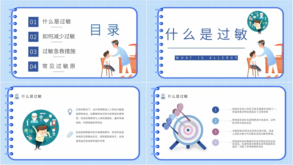 常见过敏原PPT模板 常见过敏原PPT模板