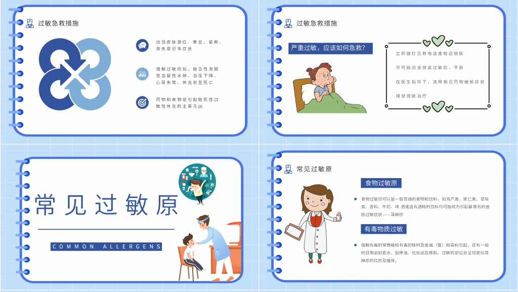 常见过敏原PPT模板 常见过敏原PPT模板