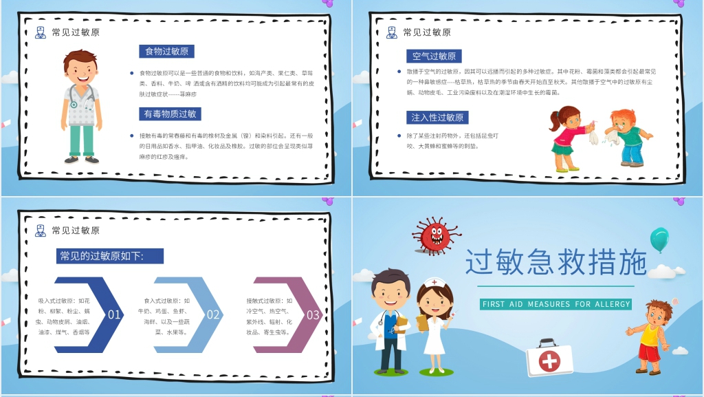 常见过敏反应的处理PPT模板