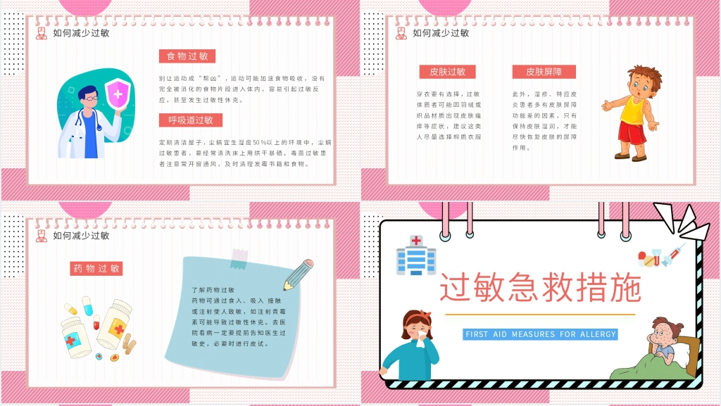 药物过敏反应健康教育PPT模板 药物过敏反应健康教育PPT模板
