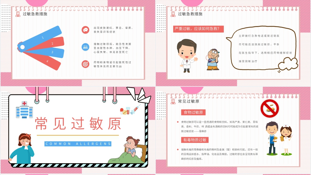 药物过敏反应健康教育PPT模板 药物过敏反应健康教育PPT模板