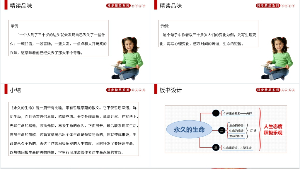 人教版八年级上册语文《永久的生命》PPT课件 人教版八年级上册语文《永久的生命》PPT课件