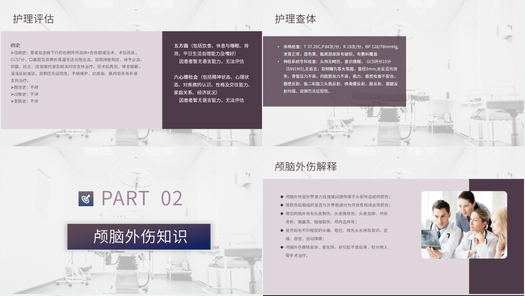 重型颅脑外伤损伤护理查房PPT范文 重型颅脑外伤损伤护理查房PPT范文