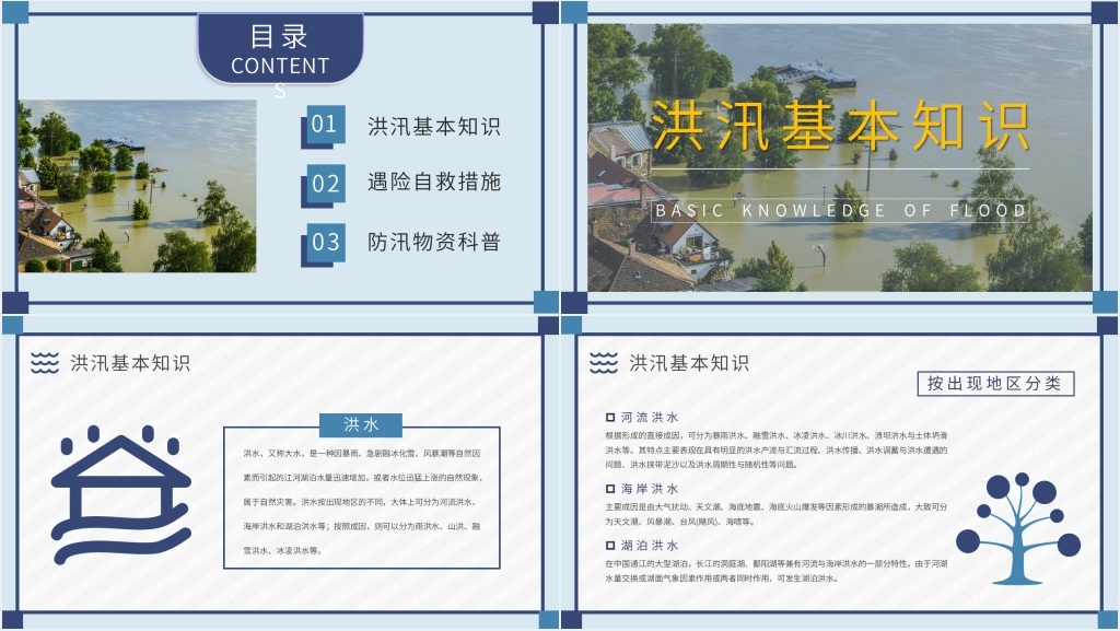 防洪防汛安全培训资料PPT模板 防洪防汛安全培训资料PPT模板