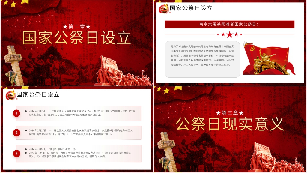 国家公祭日知识PPT模板 国家公祭日知识PPT模板