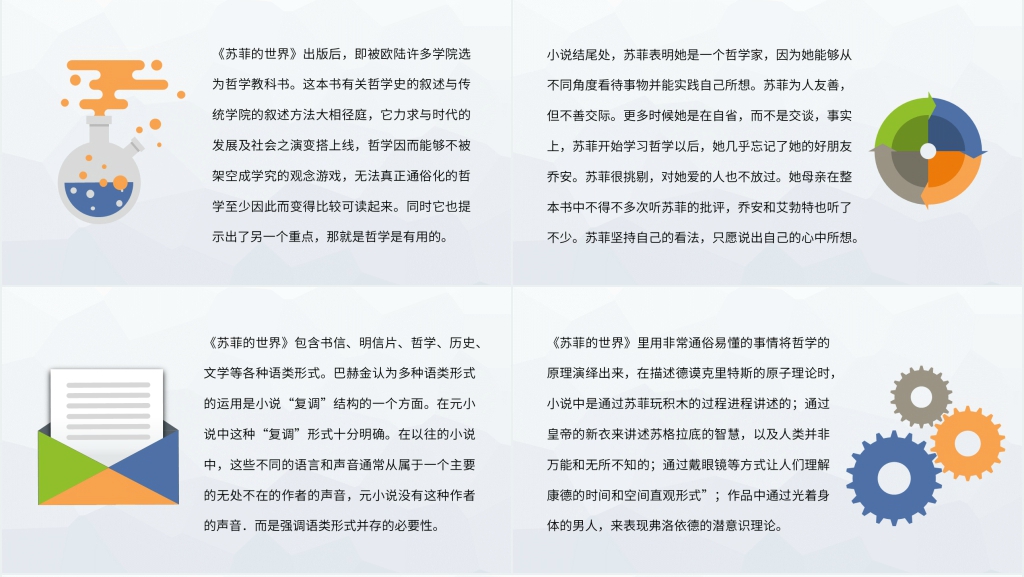 苏菲的世界名著PPT模板