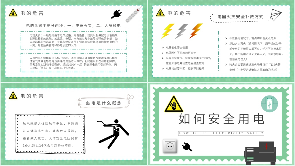 居民安全用电PPT模板 居民安全用电PPT模板