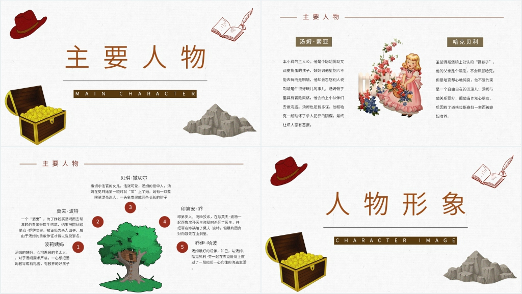 汤姆索亚历险记阅读课PPT模板 汤姆索亚历险记阅读课PPT模板