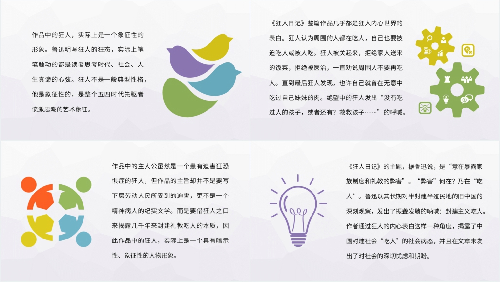 狂人日记读书交流会PPT模板 狂人日记读书交流会PPT模板