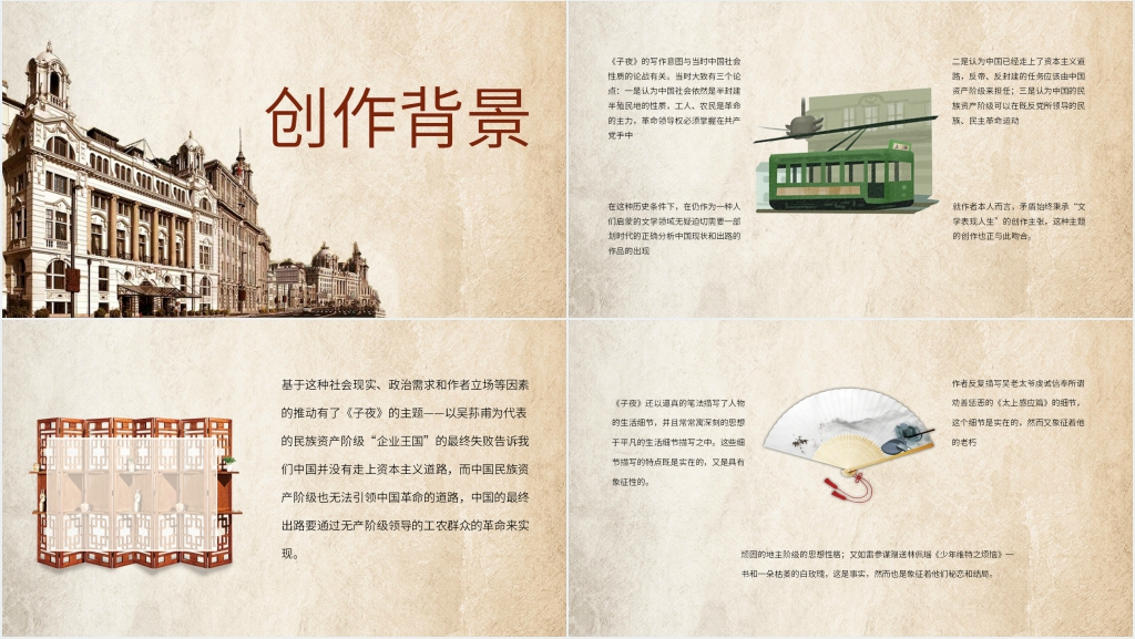 子夜茅盾阅读书PPT 子夜茅盾阅读书PPT