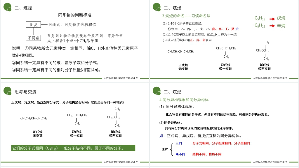 高一必修二《有机化合物中碳原子成键能特点 》PPT课件 高一必修二《有机化合物中碳原子成键能特点 》PPT课件
