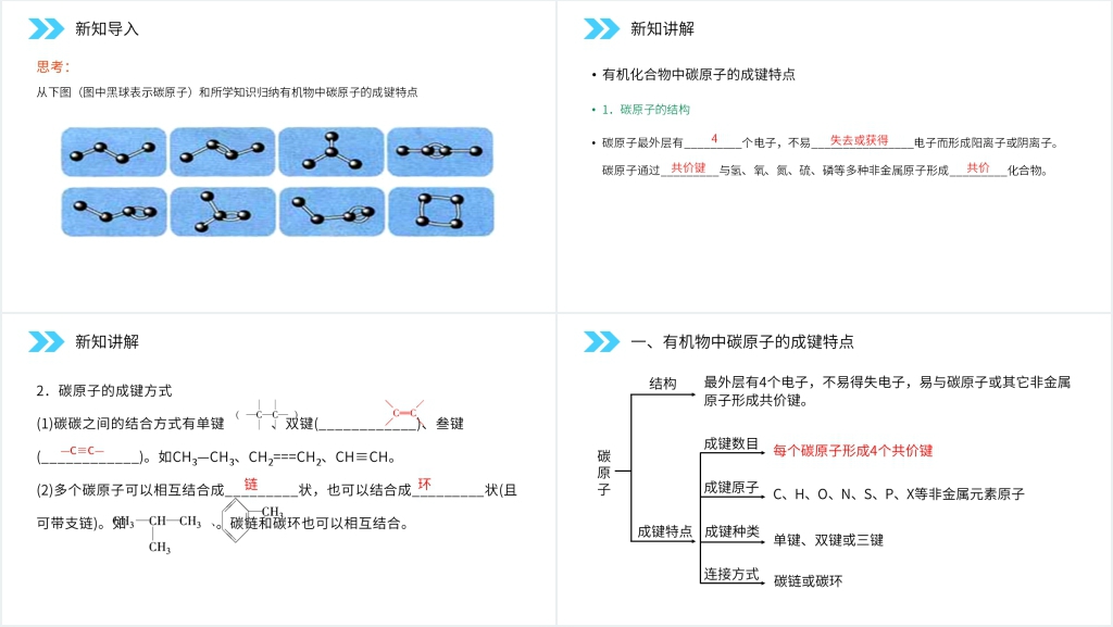 人教版高二化学选修五《有机化合物的结构特点》PPT课件 人教版高二化学选修五《有机化合物的结构特点》PPT课件