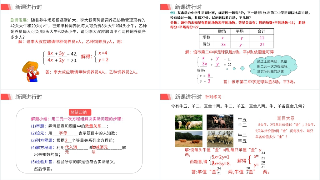 初中初一数学《利用二元一次方程组解决实际问题》PPT课件 初中初一数学《利用二元一次方程组解决实际问题》PPT课件