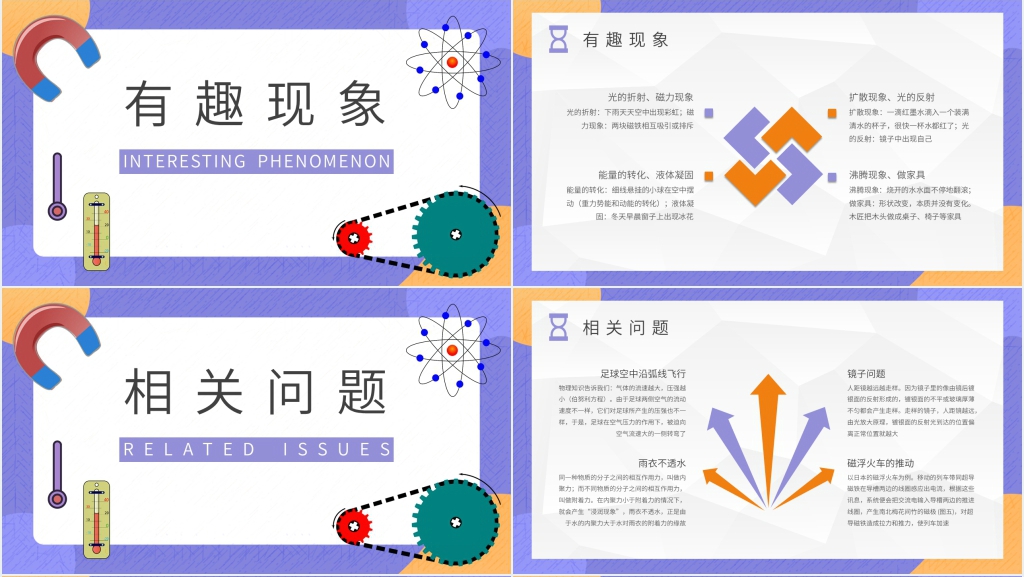 生活中常见的物理现象PPT模板 生活中常见的物理现象PPT模板