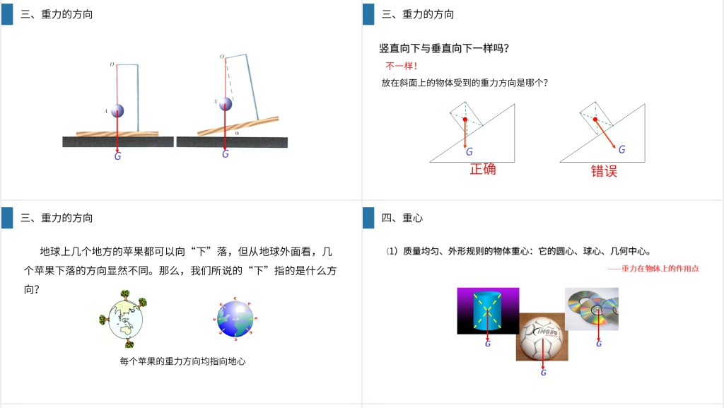 人教版八年级初二物理下册《重力》PPT课件 人教版八年级初二物理下册《重力》PPT课件